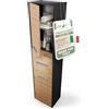 CDF Armadio da Bagno Alto largh. 40 cm Colonna Bagno Mobiletto Portaoggetti Stretto Ripiani e Scomparti per Piccoli Spazi, Cosmetici Moderno Mobile Salvaspazio Rovere Artisan/Antracite 30x40x170 cm