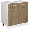Vicco Mobiletto base per cucina R-Line, Rovere artigianale, 80 cm