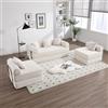 VIVCA Accogliente divano familiare beige con spazio di archiviazione e funzione modulare, sottovuoto per un montaggio senza sforzo, moduli combinabili e adatto agli animali domestici, perfetto per