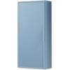 AQA DESIGN pensile bagno, mobile bagno sospeso completamente realizzato in MDF e PET, pensile bagno sospeso reversibile dxsx, manigia in alluminio - Azzurro - 35x18x78,2 cm