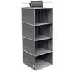 vetrinein rete Vetrineinrete® Organizer per armadio con 4 scomparti ripiani in tessuto portaoggetti contenitore pieghevole richiudibile salvaspazio porta oggetti portatile 80x30x30 cm (Grigio) G84