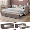 DADEA Letto Divano con Letto Estraibile, letto Divano Matrimoniale 180 X 200 per divano LETTO convertibile a 2 posti, Sofa Bed, Facile da montare, 90× 200cm, Velluto, Grigio