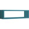 MODULARREDO | REGOLO Mensola da Muro, Pensile Bagno, Mensola da Parete, Scaffale da Parete, 60x17 p15.5 cm, Blu Laguna - Made in Italy
