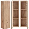 Lomadox Pensile da bagno in legno di quercia, dimensioni: 20 x 75 x 16 cm