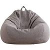 AD.CON Poltrona a Sacco Indoor con riempimento di perle EPS, Puff, poltrona relax, cuscino da seduta, cuscino da pavimento, Bean Bag (M, Grigio scuro)
