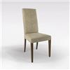 Bissolo Casa Denver Sedia Classica in Tessuto Vintage Beige, Struttura in Legno di Faggio Tinta Noce, 46x57x100 cm, Altezza Seduta 46.5 cm