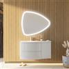 Kiamami Valentina Mobile Bagno Sospeso 105 Cm Bianco Lucido Specchio Led