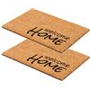 CarpidoZerbino in cocco Welcome Home Design - Clean run 40x60 cm Set di 2 - zerbino per porte interne - zerbino in cocco - materiale naturale