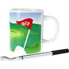 MostroMania - Tazza Golf con Palla e Mini Mazza Putter - Mug in Ceramica per Golfisti - Tazze caffè da Colazione - Accessori Cucina - Idee Regalo Originali - Regali per Lui - Festa del papà