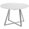 Vicco tavolo da pranzo allungabile Loyd, Bianco/Grigio, 120-160 x 120 cm