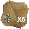 ZStyle SET SEDUTE PAGLIA mod. 117 40x40 cm Seduta Sedile Ricambio Telaio Fondo per Sedie Impagliate Sedia + FELTRINI OMAGGIO (6 Pezzi)