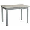 k koma Tavolo da pranzo in legno di pino massiccio laccato (70 x 90 cm), colore: grigio