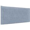 DHOME Testiera in lino naturale con bordo della testiera imbottito Letto moderno TOP TRENDING (Blu, 80cm (Letto 70/80))