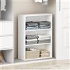 Furinno Reed Scaffale Aperto Multifunzione a 3 Livelli per Organizzazione di Abbigliamento e Armadio, Bianco Semplice
