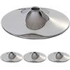 Mendler Set 4x basi rotonde per sgabelli T845 metallo cromato - Ø 41cm