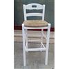 Liberoshopping Sgabello Snack Seduta in Paglia H 67 Laccato Bianco