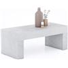 Mobili Fiver, Tavolino Evolution 90x40, Grigio Cemento, Nobilitato, Tavolino da Salotto Moderno per divano, Made in Italy