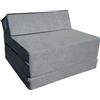Natalia Spzoo Materasso pieghevole per ospiti 200 x 70 x 10 cm in diversi colori Microfibra (Grigio 1008)
