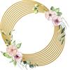 THETHO 10 Pezzi Anelli in Metallo Dorati, 25cm Cerchio in Metallo con Motivo Floreale in macramè, per Decorazioni Fai da Te, Decorazione per ghirlande Nuziali, acchiappasogni e macramè