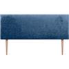 DHOME Testata rifinita in lana organica premium con gambe Testata imbottita Camera da letto Biancheria da letto imbottita Winter Luxury (Blu, 160 cm)
