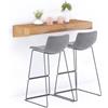 Mobili Fiver, Mensolone Da Bar Evolution 120x40, Rovere Rustico, Tavolo a muro sospeso per Bar e Ristoranti, Cucina, Made in Italy
