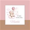 Cormar Tag Bomboniera Confetti Confezione Personalizzata Quadrato, Battesimo, Comunione, Cresima, Compleanno, Matrimonio, Nascita, Laurea 60 Pezzi (Nascita/Battesimo Bimba)
