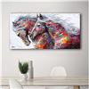 BBYFBH Cavalli Colorati Immagine Decorativa Poster su Tela Animali nordici Stampa Artistica su Parete Pittura Astratta Decorazione Soggiorno Moderno 50x100 cm (20x40 Pollici)