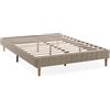 HOMN LIVING Base Imbottita Eris 160x200 cm Beige, 30 cm Altezza