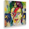 Giallobus - Quadro - Ziggy Stardust - Tela Canvas Telaio Standard - 50x50 - Pronto da Appendere - Quadri Moderni per la casa