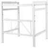 Supfine Scaffale per microonde (2 livelli), poiché piedini antiscivolo e gommati - Scaffale estraibile per microonde da 40 - 64 cm espandibile con 6 ganci (2 piani, bianco, 40 - 64 x 36,5 x 45 cm)