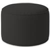 chilly pilley Sgabello Poggiapiedi Impermeabile Pouf A Sacco Con Imbottitura Eps Cuscino Per La Seduta Pouf Rotondo Per Bambini E Adulti Ampia Scelta Di Colori (Nero)