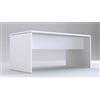 TIME Scrivania per Ufficio o casa Bianca | Larghezza 160 cm | profondità 80 cm | Altezza 74 cm
