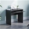 Vida Designs Huby Piccola Scrivania per Computer, Casa e Ufficio, Tavolo Compatto per Pc Portatile, Postazione di Lavoro con Vassoio per Tastiera, Mobili, Nero, Legno Ingegnerizzato, 75 x 80 x 48 cm
