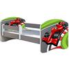 ACMA Letto per Bambino Cameretta per Bambino con Materasso Letto junior II Grigio (06 Formula 1, 160x80)