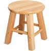 GGoty Piccolo sgabello rotondo in legno massello, sgabello rotondo, sgabello per appoggiare le gambe, sgabello durevole per casa/ufficio/scuola (altezza 30 cm, piede quadrato)