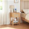 [en.casa] Comodino in Bambù con Cassetto e Ripiano Mobiletto Notturno da Letto Tavolino Laterale da Divano Soggiorno Ingresso 60 x 40 x 35 cm - Colore Naturale/Effetto Rattan