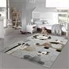 Teppich-Traum Moderno Tappeto per la cameretta dei Bambini Animali dello Zoo Leone Uccelli Elefante Giraffa Grigio Marrone Crema Größe 160x230 cm