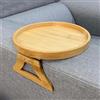 Salyeeluly Tavolino da divano con braccioli, in legno, pieghevole, ampio, con clip per braccioli, organizer da tavolo, portatile, per telecomando, bevande, snack, telefono