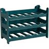 CookandSupply Cantinetta Vino Portabottiglie Effetto Pelle, Verde Petrolio, 18 Bottiglie | CookandSupply x TheWV, Cantinetta Modulare Impilabile in Palastica, 6 Bottiglie per Modulo, Scaffale Portavino Salvaspazio