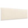 murando - Testiera Letto Singolo Imbottita - Rettangolo - Velluto Qualità - Antimacchia - 15x90 cm 1 Pezzo - Pannelli Decorativi per Pareti - Pannello Imbottito per Camera da Letto - Minimal - Crema