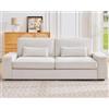 LUXOAK Divano da 220 cm, 3 posti con profondità di seduta di 59 cm, moderno con braccioli larghi, facile da montare, ideale per soggiorno, camera da letto o sala giochi, ciniglia beige