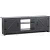 Brigros WeHome - Mobile TV 2 Ante E 2 Ripiani Aperti, 180x42x60 Cm, Mobile Porta TV Con Maniglie Nere E Cerniere Nere A Vista, Supporto TV Per Soggiorno Moderno Mobili O Salotto (Antracite)