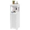JDBDU Armadietto da bagno bianco con ventilazione, altezza 90 cm, 4 ripiani, in PVC, salvaspazio, per WC, WC per ospiti, corridoio, camera da letto (bianco)