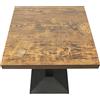 HUOLE Tavolo da bar, tavolo da pranzo, tavolo quadrato industriale retrò, tavolo da cucina in legno + gambe in ferro, carico massimo 120 kg-60 * 60 * 75 cm (orologio)
