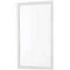 Inbagno Specchio da Parete 67x87 Bianco con Cornice in Legno e Installazione Reversibile