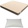 Baldiflex Materasso Waterfoam Alto 20 cm Piazza e Mezza Misura 120x190 cm Power con Rivestimento in Aloe Vera Fascia 3D Massaggiante, Traspirante