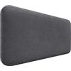 DHOME Testiera Imbottita Liscia Arrotondata in Tessuto Aqualine per Parete Acustica Testate Letto Fonoassorbenti Camera da Letto (Grigio Cenere, 80cm)