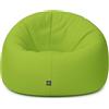 PATCH HOME Patchhome - Pouf 2 in 1, cuscino da pavimento, poltrona a sacco da gaming, per adulti e bambini, con imbottitura (Ø 125 cm, verde kiwi)