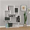 Totò Piccinni Libreria RECTANGLES in legno 6 Vani dal design moderno 101x22x132h (Bianco/Antracite)