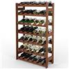 Lenmar Serie RW Scaffalatura in legno per bottiglie di vino, Antracite, Marrone, Naturale, RW-1, 3-11 ripiani, per 12-91 bottiglie, Vino, Portabottiglie (Marrone, RW-1-42, 102 x 63 x 25, 7 ripiani